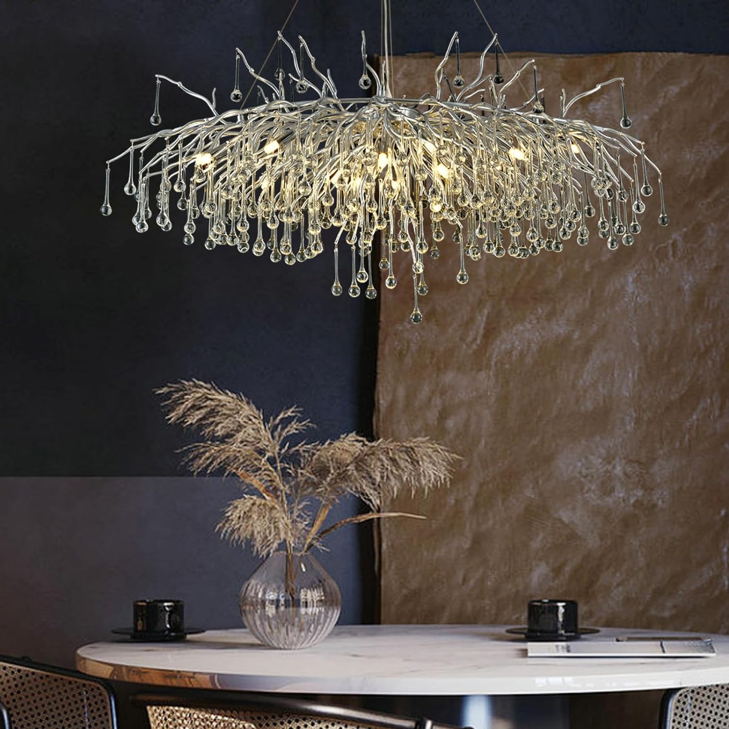 Teardrop Tree Branch Chandelier 23" 47"