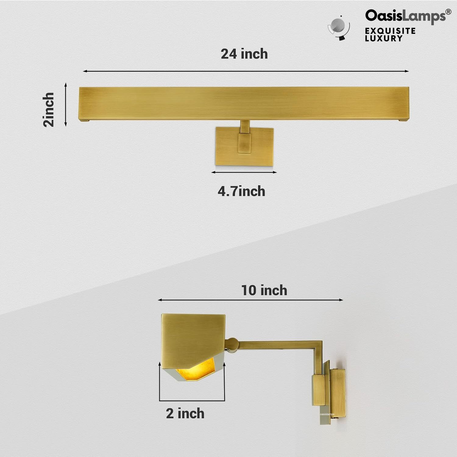 Brushed Radiance Picture Light 24"W#Color_Brass,size_24"