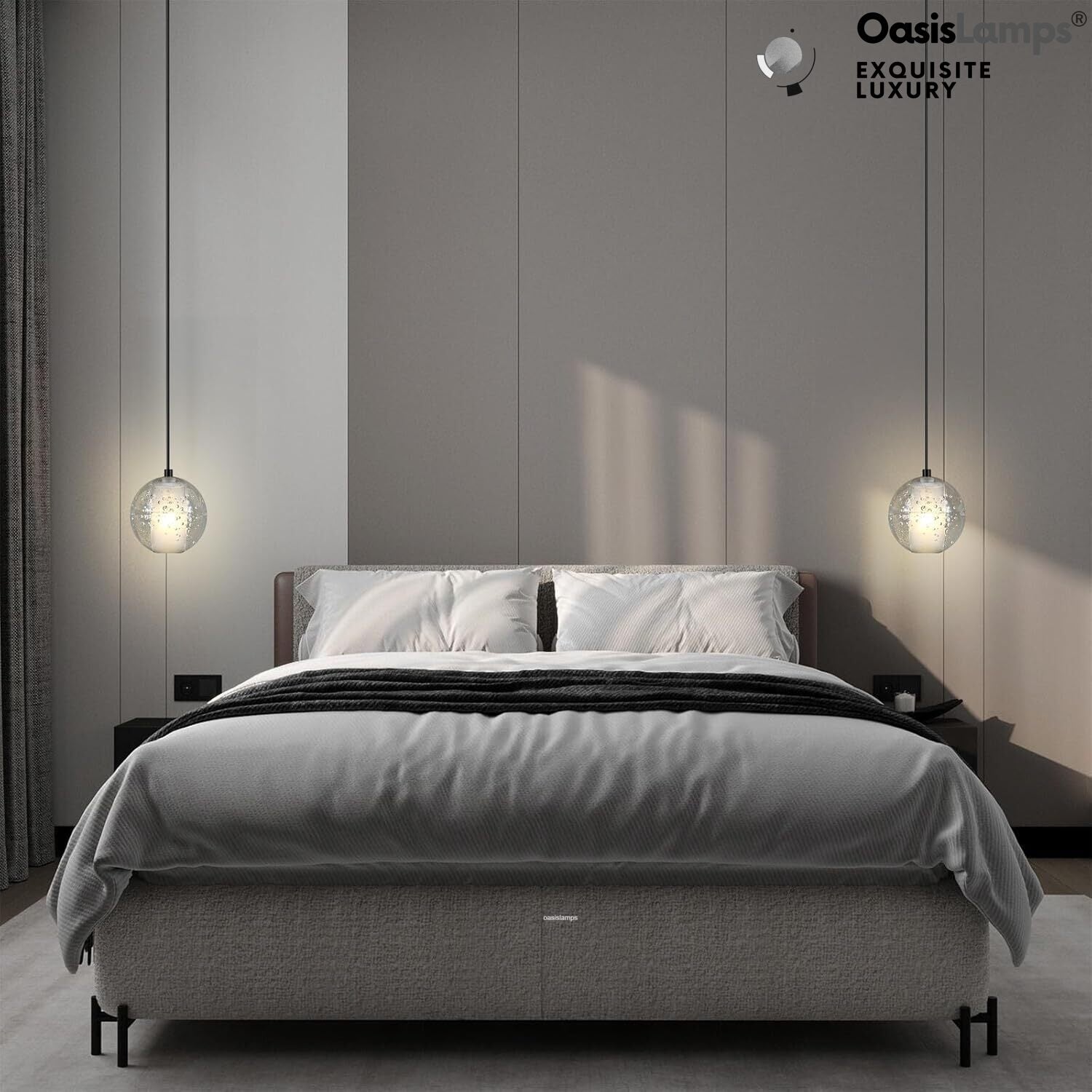 Pearl Ball Ceiling Pendant#Color_Black