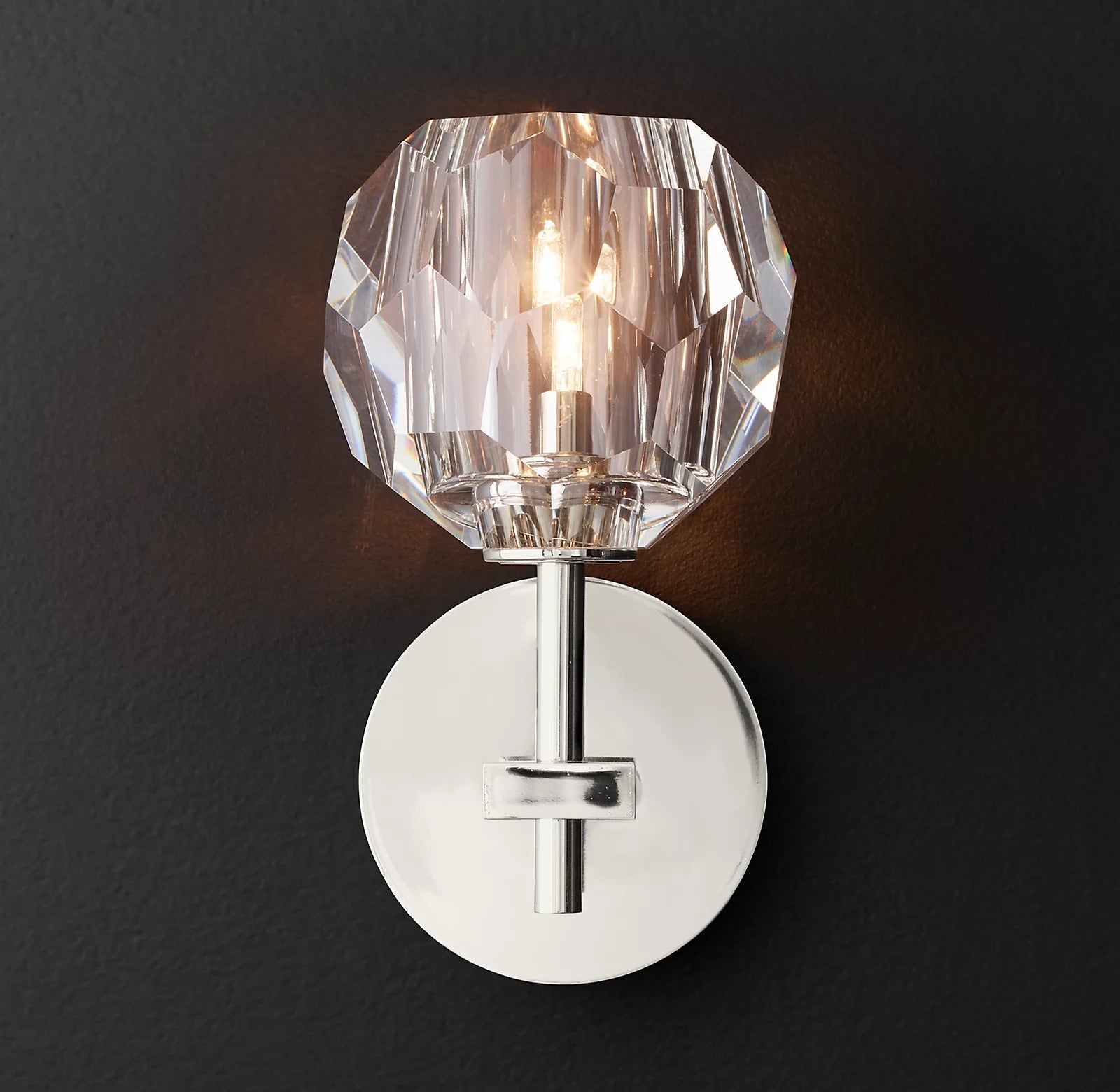 Belle De Crystal Ball Short Wall Sconce