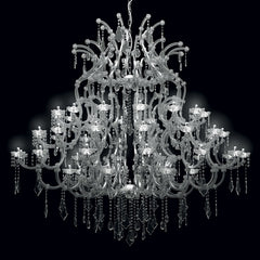 75″ wide chrome maria chandelier