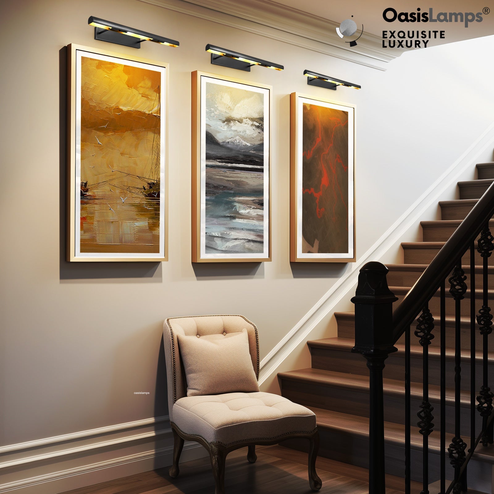 ArtGlow Picture Light Wall Sconce 18" 24" 30"W#Color_Black,size_24"