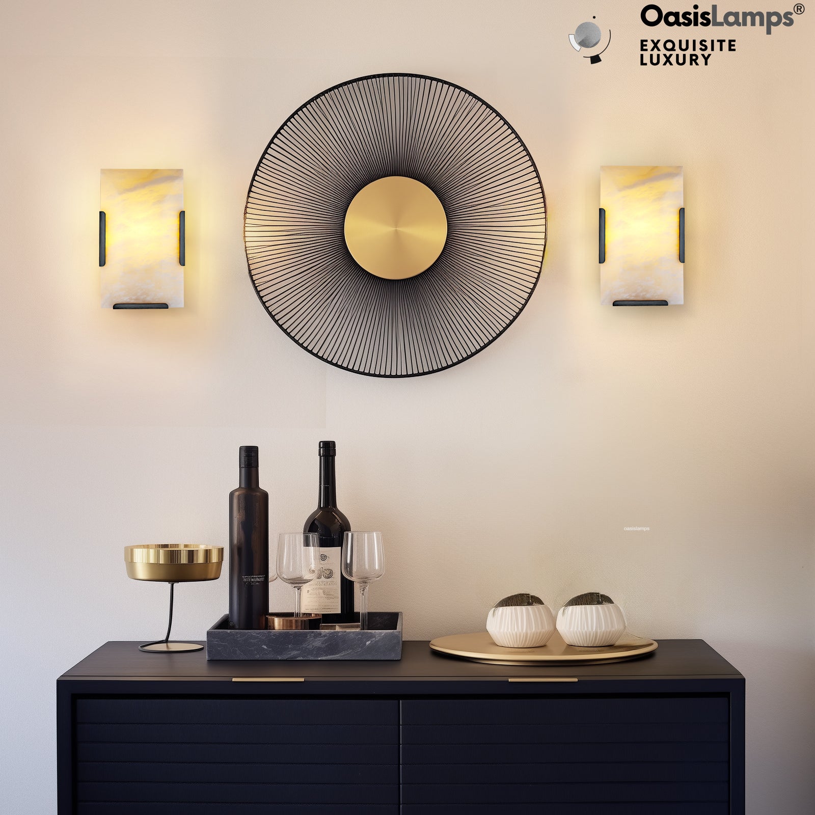 Maris Alabaster Wall Sconce 9.8"H#color_bronze