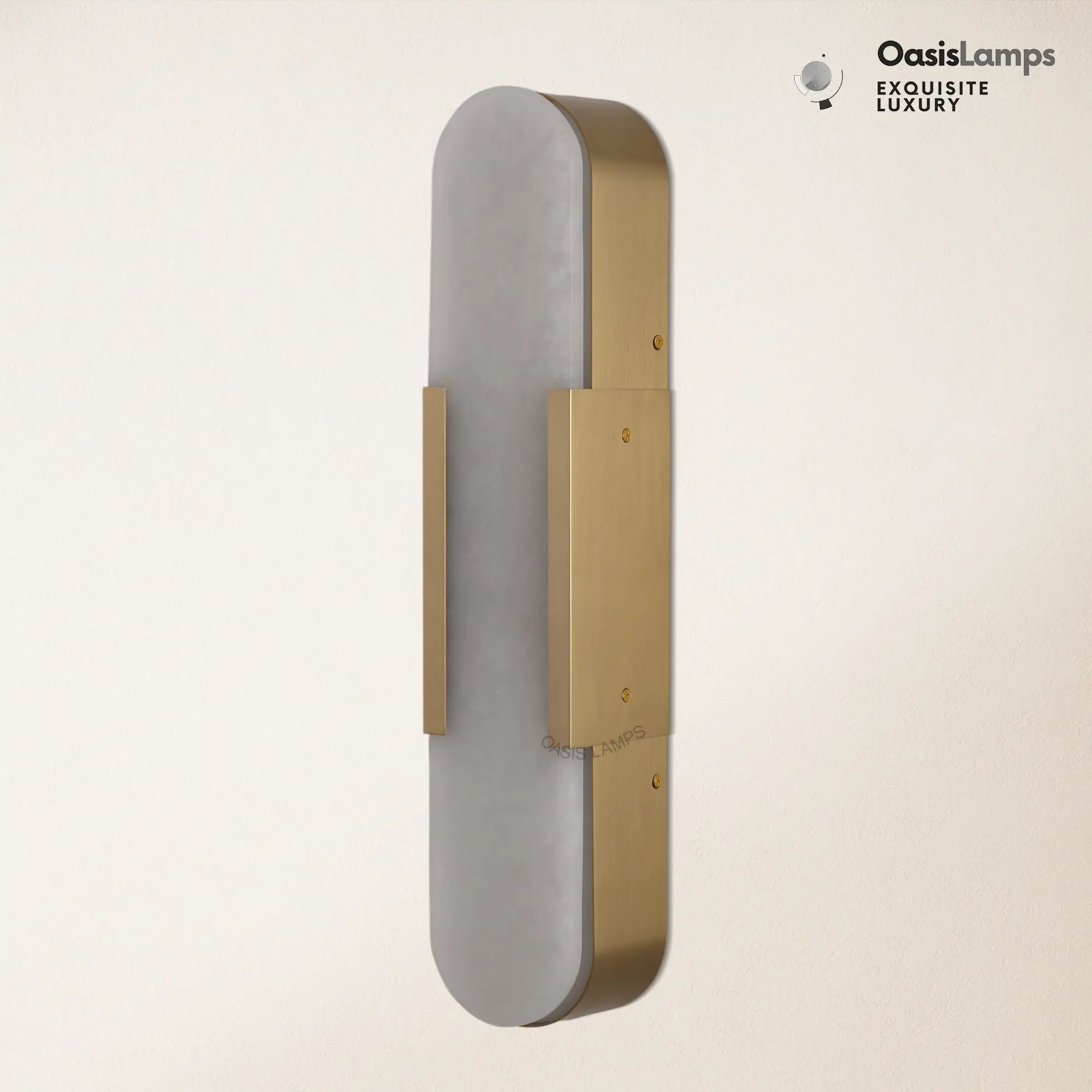 OpalEdge Alabaster Wall Sconces 13.8" 20"H#Color_Brass,size_20" H-1 Pack