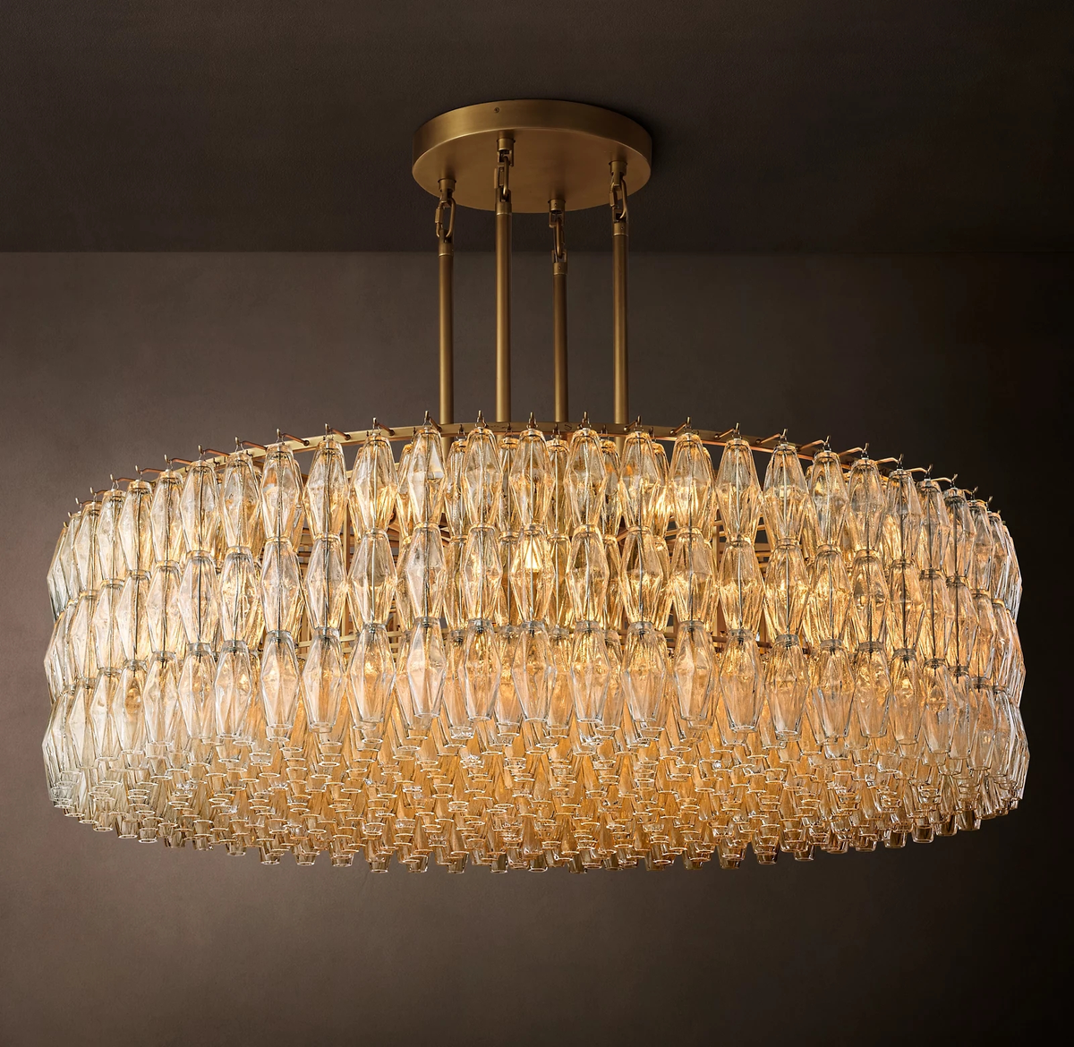 Chiara Clear Glass Round Chandelier 62"