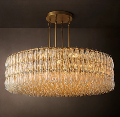 Chiara Clear Glass Round Chandelier 62"