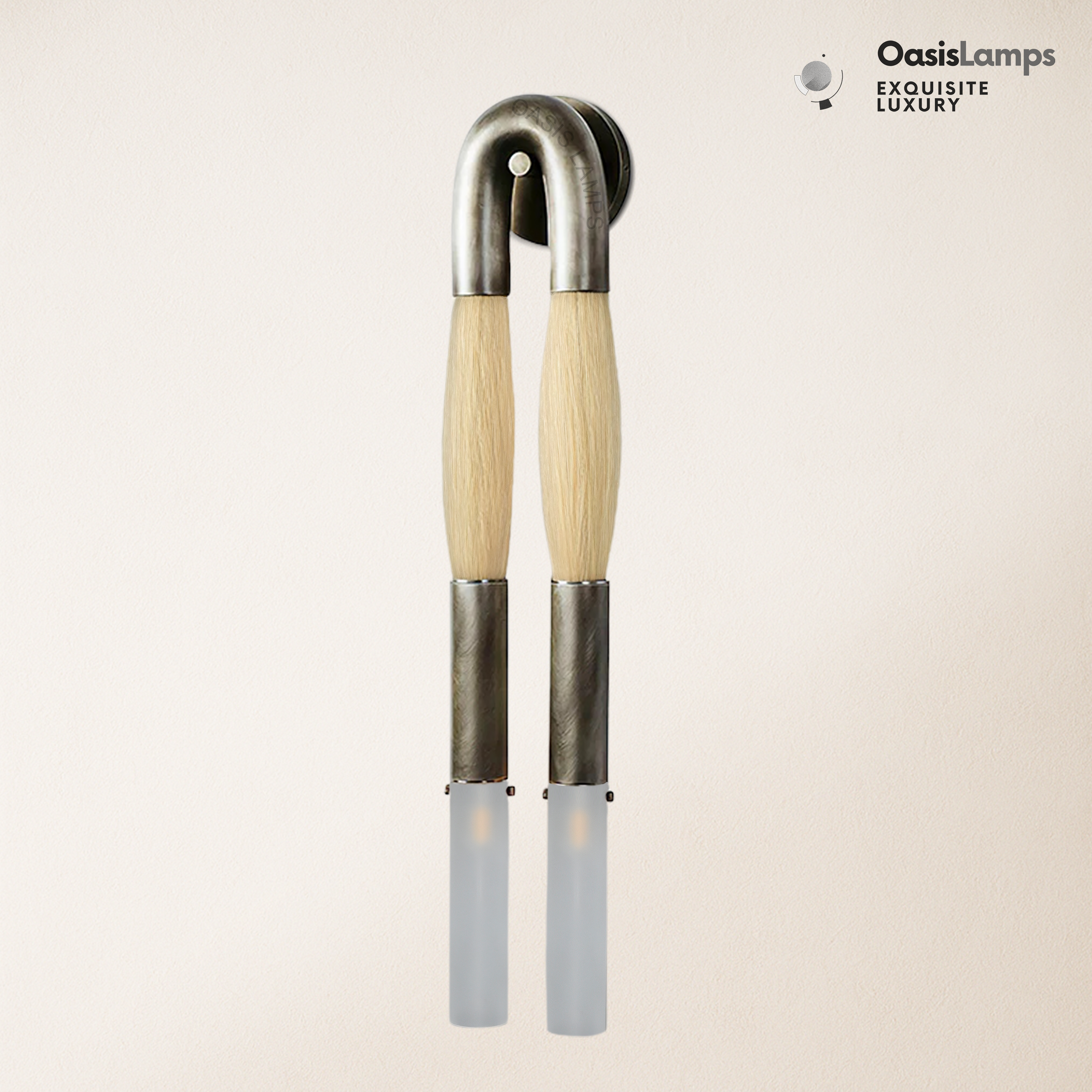 Horsehair Solid Brass Wall Sconce 30''H