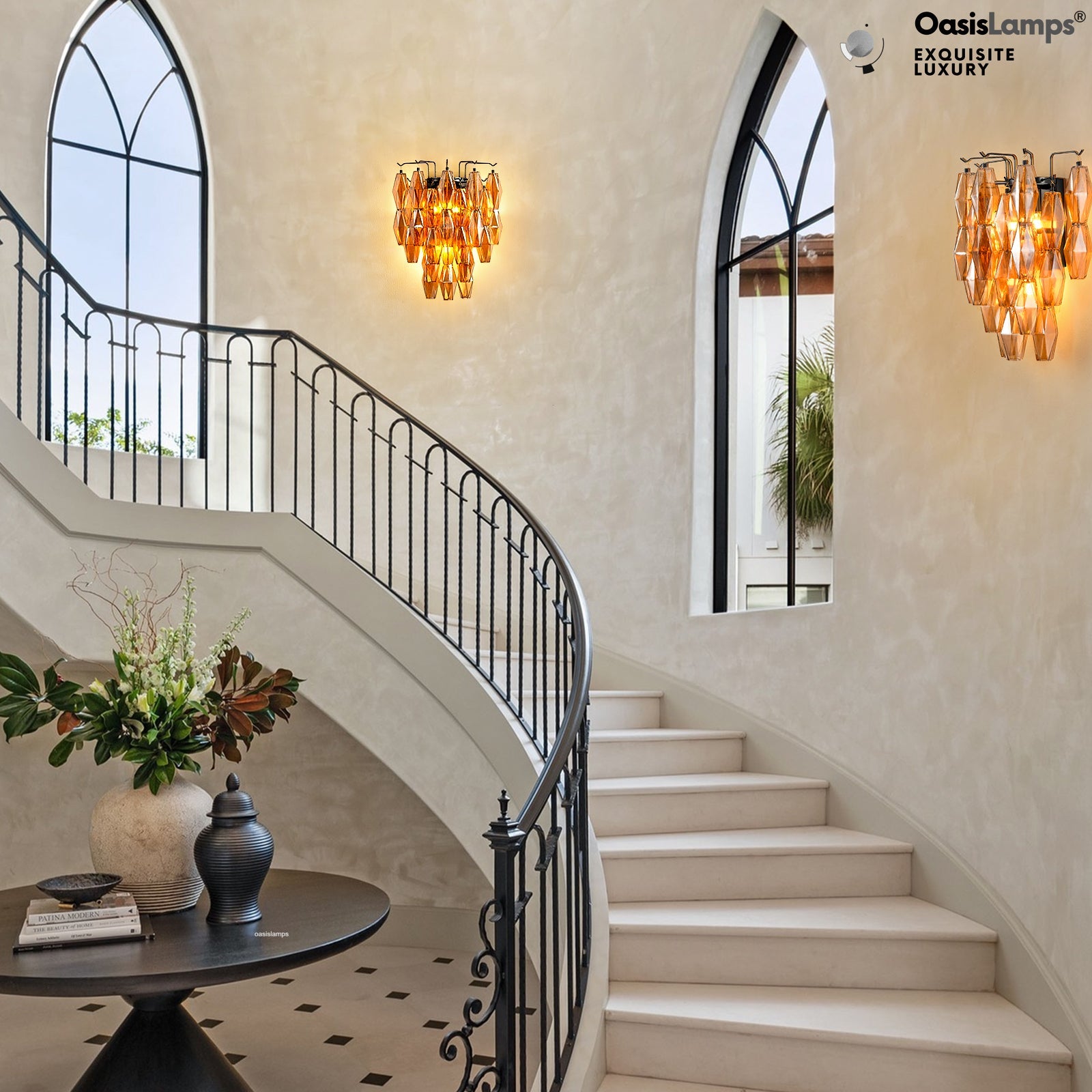 Celestial Drop Wall Sconce 19.6"H#color_black