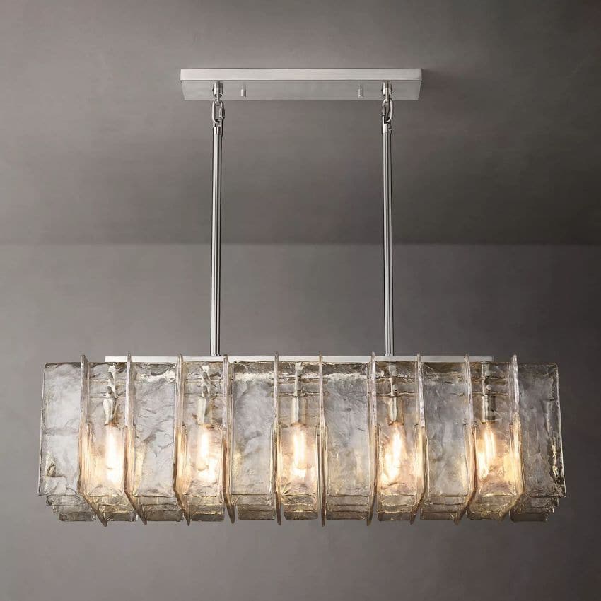 Latte Linear Chandelier 49"