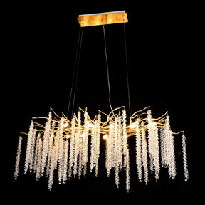 Kathryn Crystal Rainfall Linear Branch Chandelier