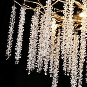 Kathryn Crystal Rainfall Linear Branch Chandelier