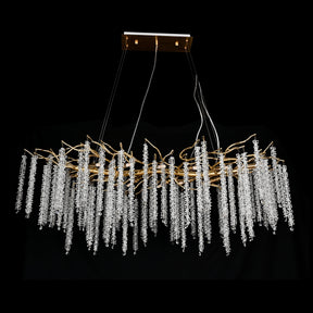 Kathryn Crystal Rainfall Linear Branch Chandelier