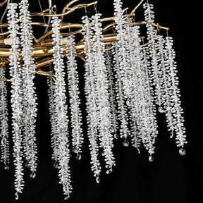 Kathryn Crystal Rainfall Linear Branch Chandelier