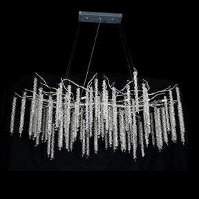 Kathryn Crystal Rainfall Linear Branch Chandelier