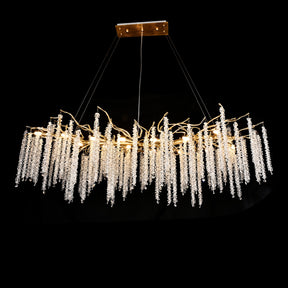 Kathryn Crystal Rainfall Linear Branch Chandelier