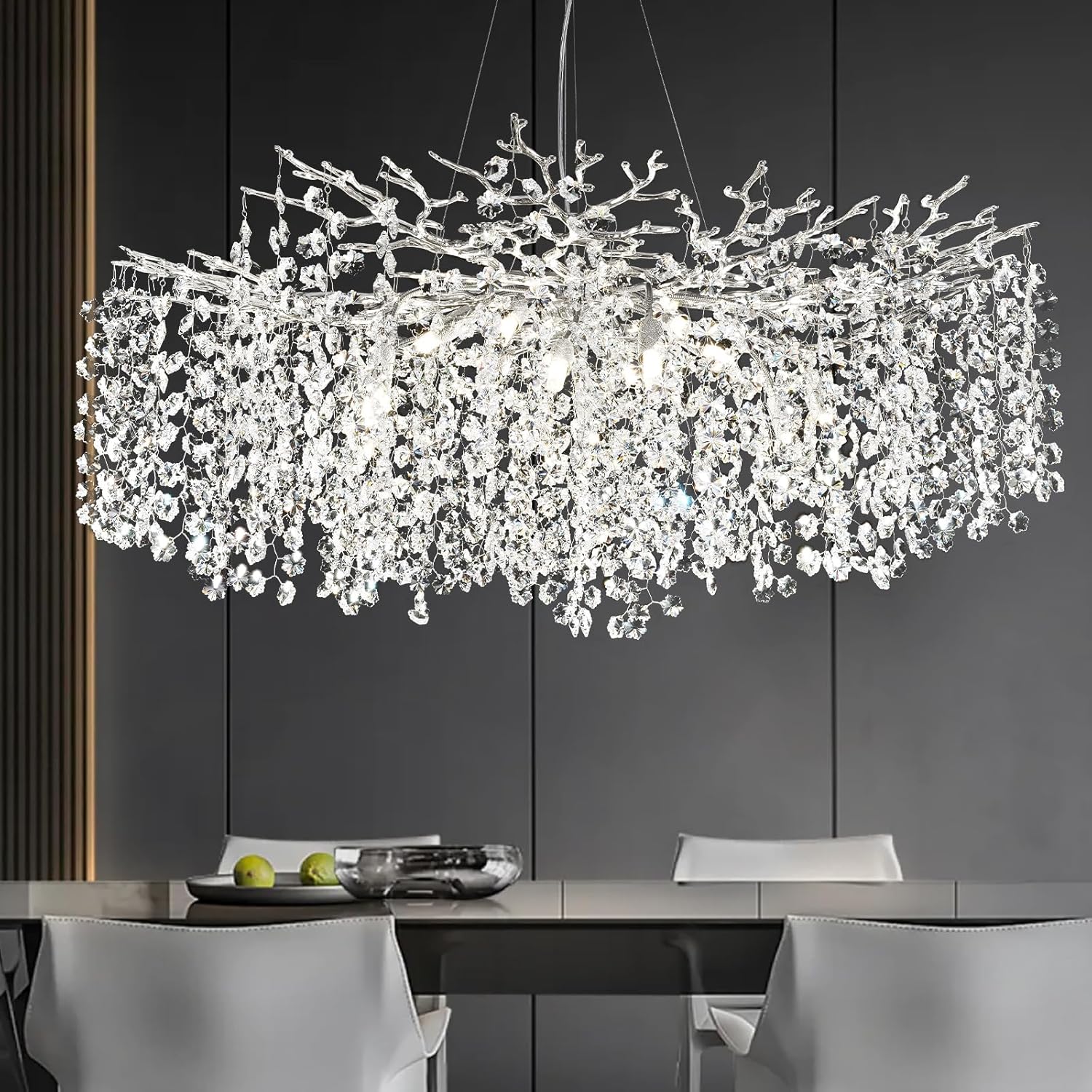 Snowflake Tree Branch Chandelier for All Rooms L30" 40" 55"