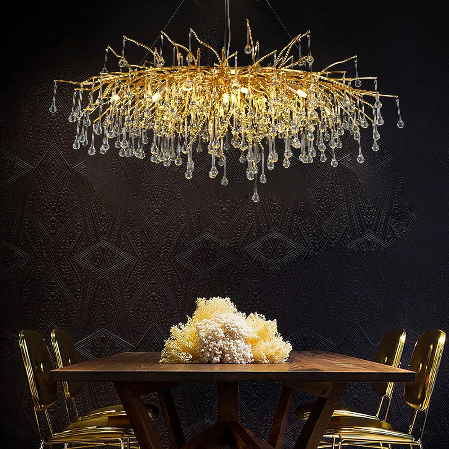 Teardrop Tree Branch Chandelier 23" 47"