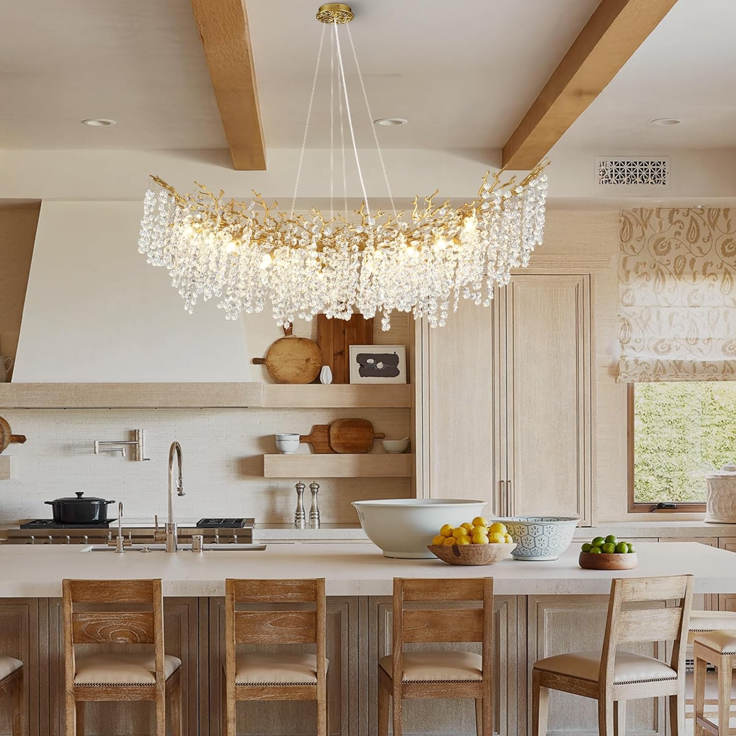 Snowflake Tree Branch Chandelier for All Rooms L30" 40" 55"