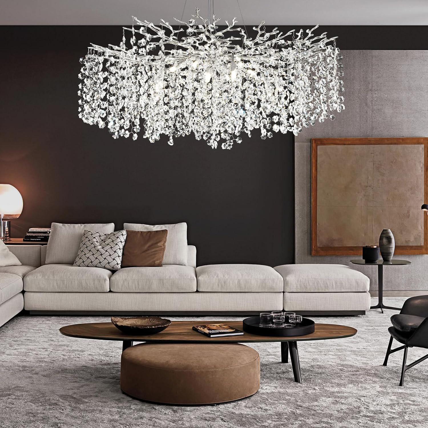 Snowflake Tree Branch Chandelier for All Rooms L30" 40" 55"