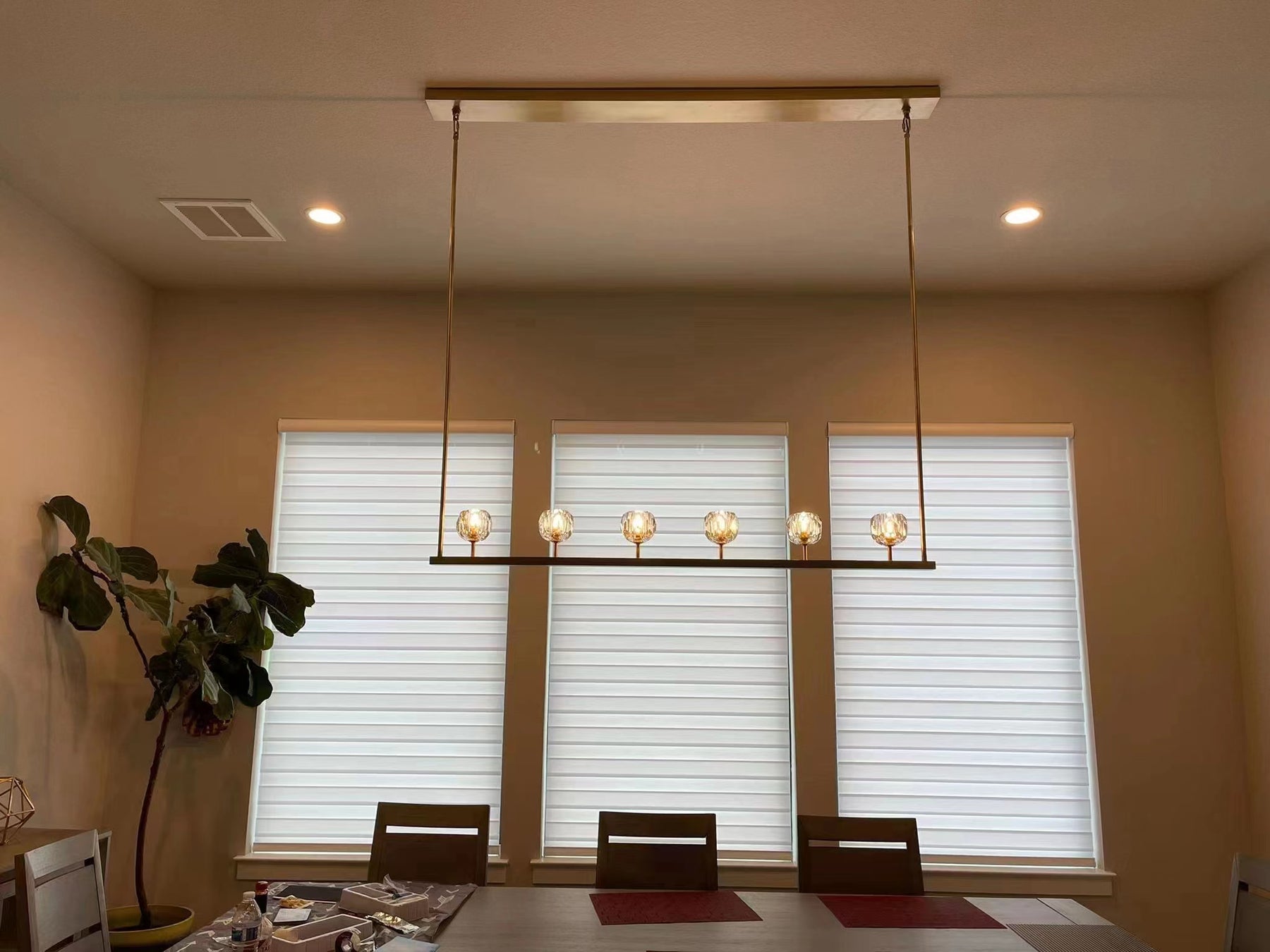 Belle Linear chandelier 48" 60"