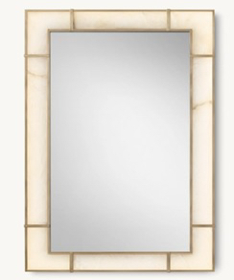 Lighted Veined Alabaster Mirrors
