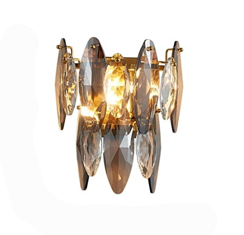 Multi sided Hand Crystal Wall Sconce