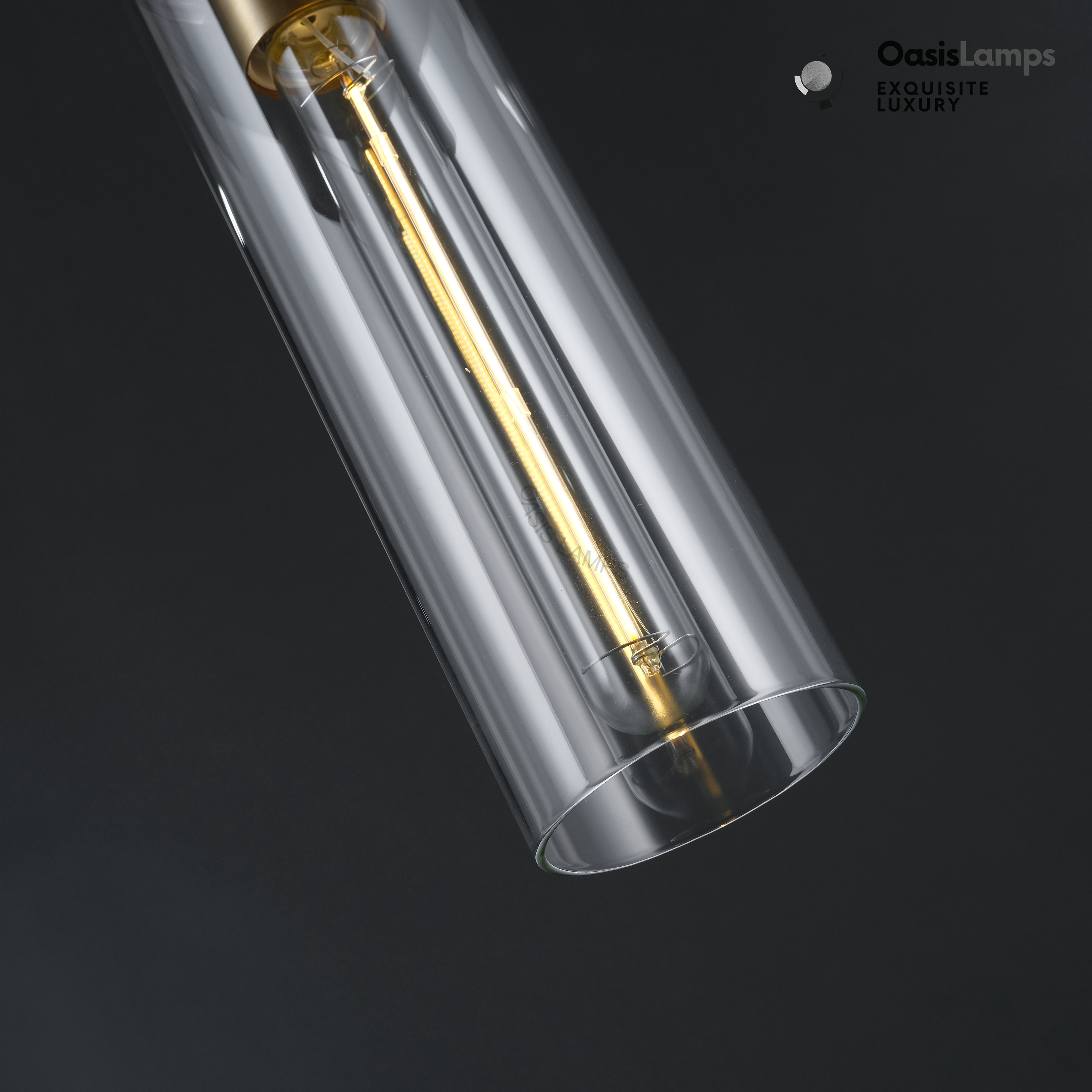 Cylora Glass Tube Pendant#Color_Brass