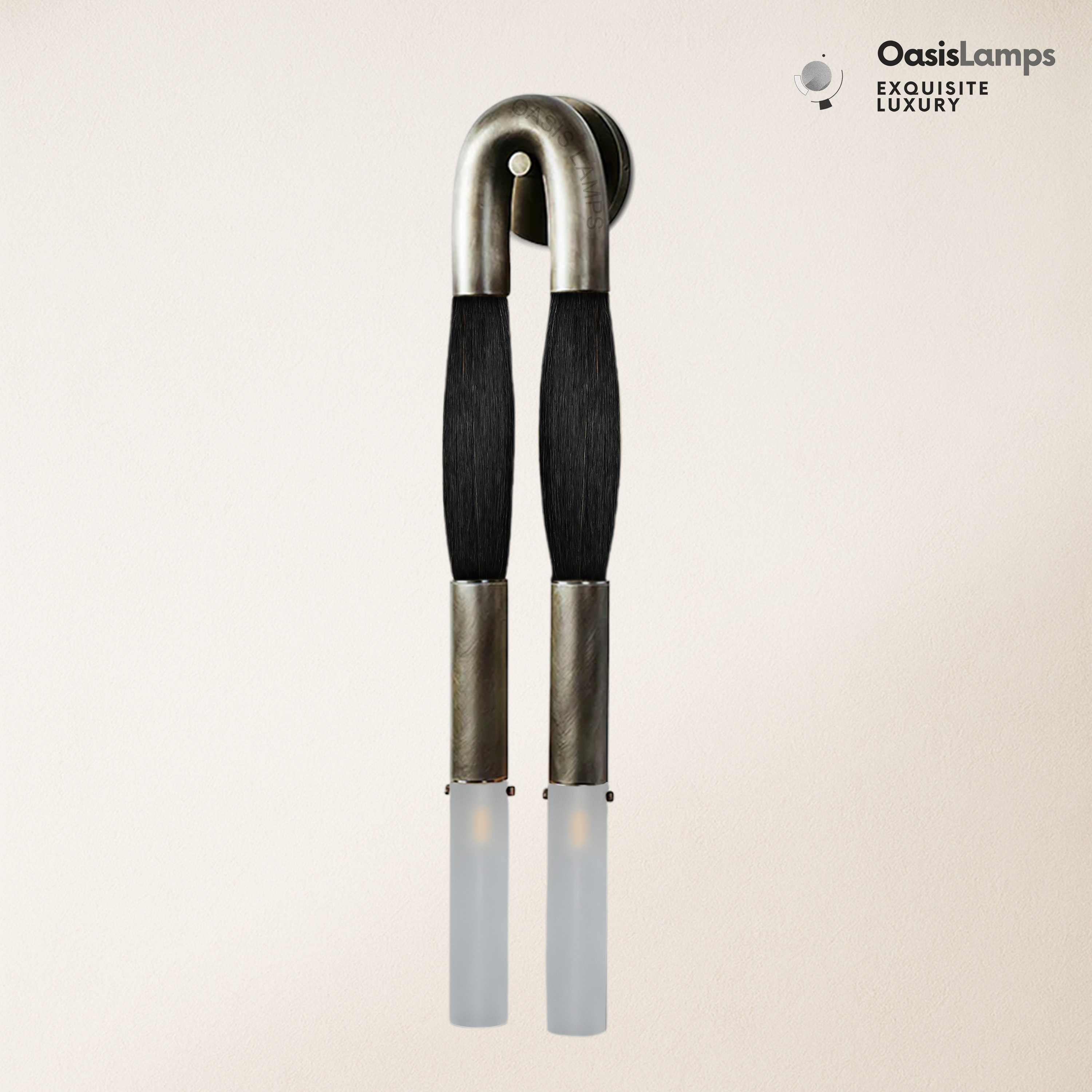 Horsehair Solid Brass Wall Sconce 30''H