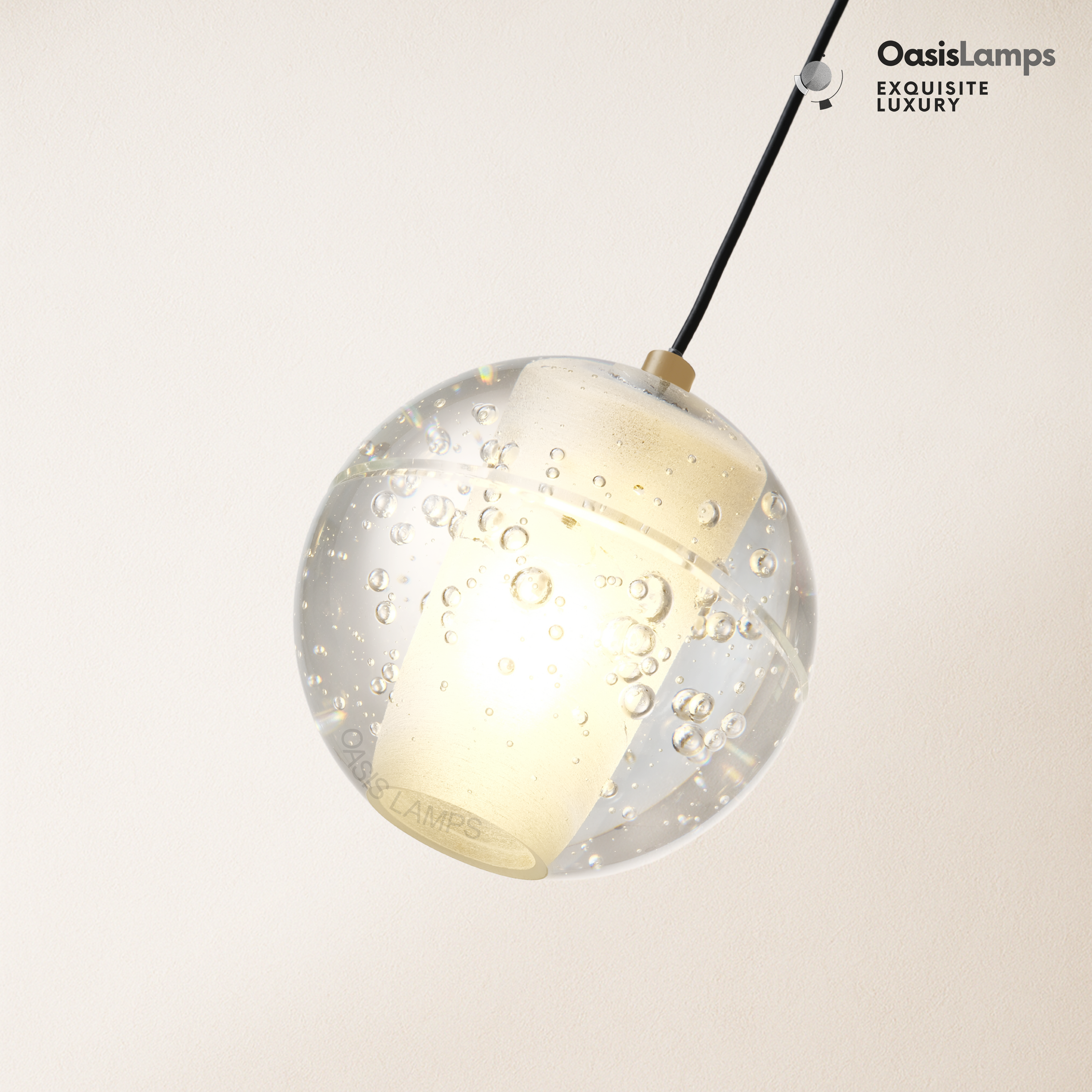 Pearl Ball Ceiling Pendant#Color_Brass