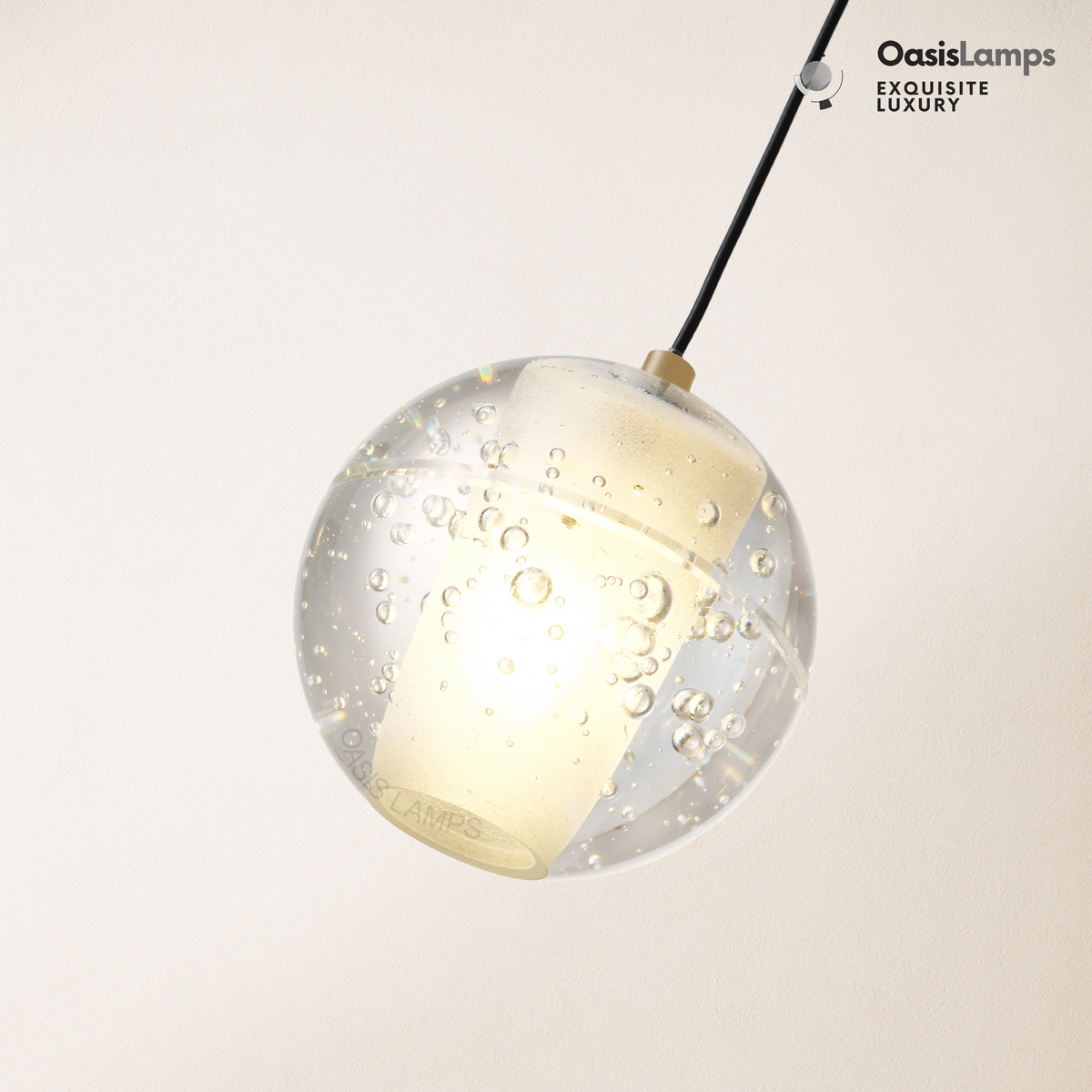 Pearl Ball Ceiling Pendant#Color_Brass