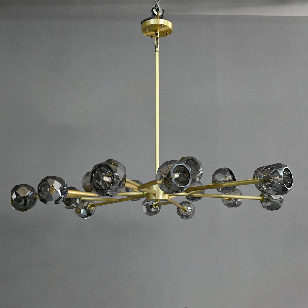 Belle Round Chandelier Clear and Smoke 24'' 36'' 48'' 60'' 72''