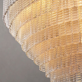 SIRENE CLEAR ROUND GLASS  CHANDELIER 41" 36''