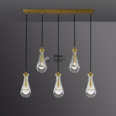 Raindrop Linear Chandelier 5 LIGHTS L 36"