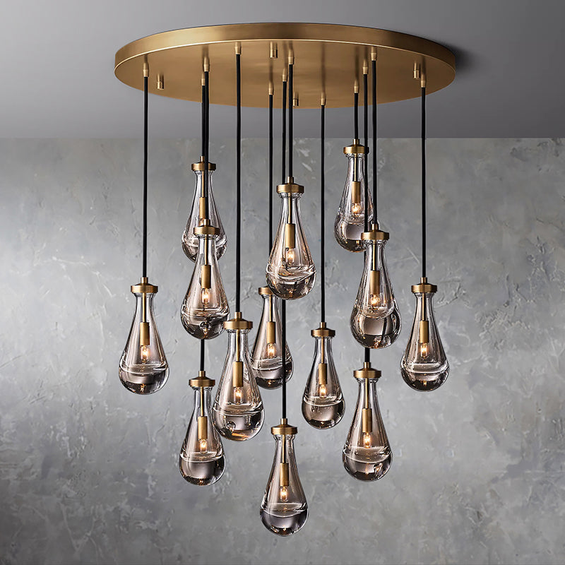 Customize-Raindrop Round Chandelier 24''-11 lights