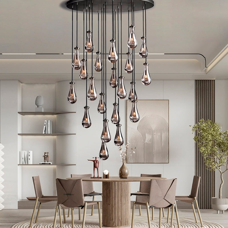 Customize-Raindrop Round Chandelier 24''-11 lights