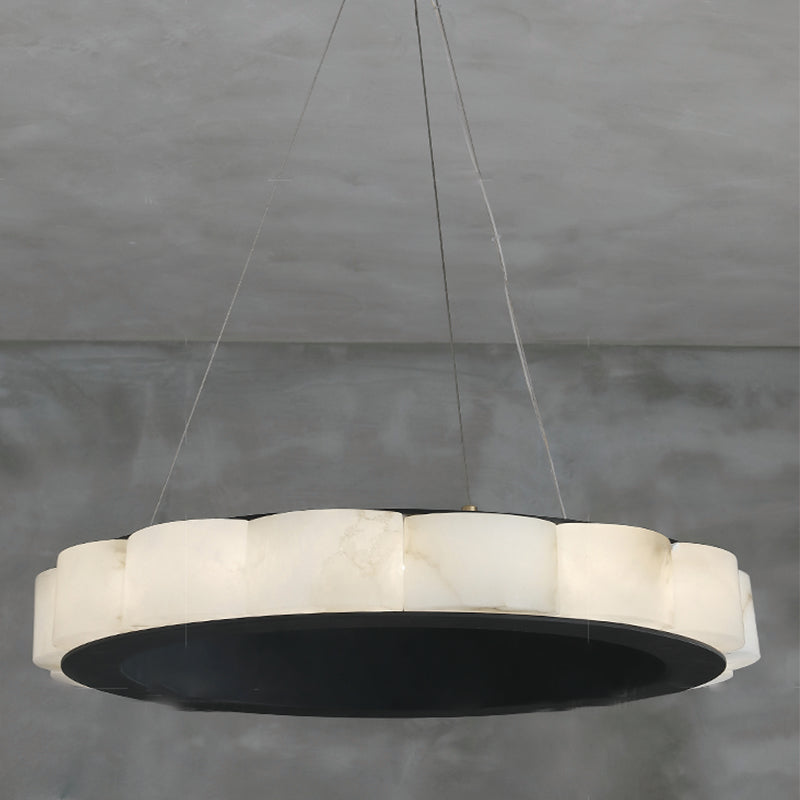 Moden Marble Round Chandelier Black