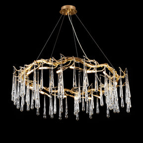 Lucio Halo Branch Round Teardrop Chandelier