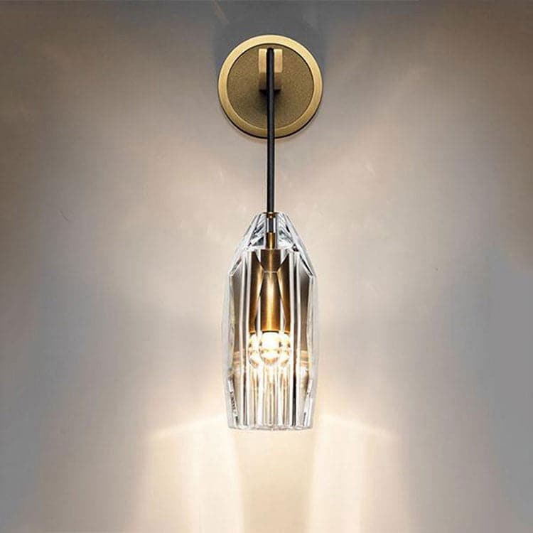 Column Cap Crystal Wall Sconce
