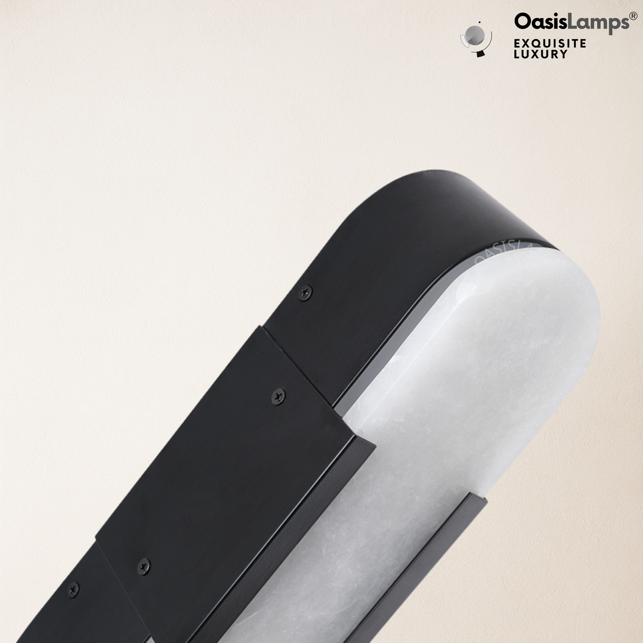 OpalEdge Alabaster Wall Sconces 13.8" 20"H#Color_black