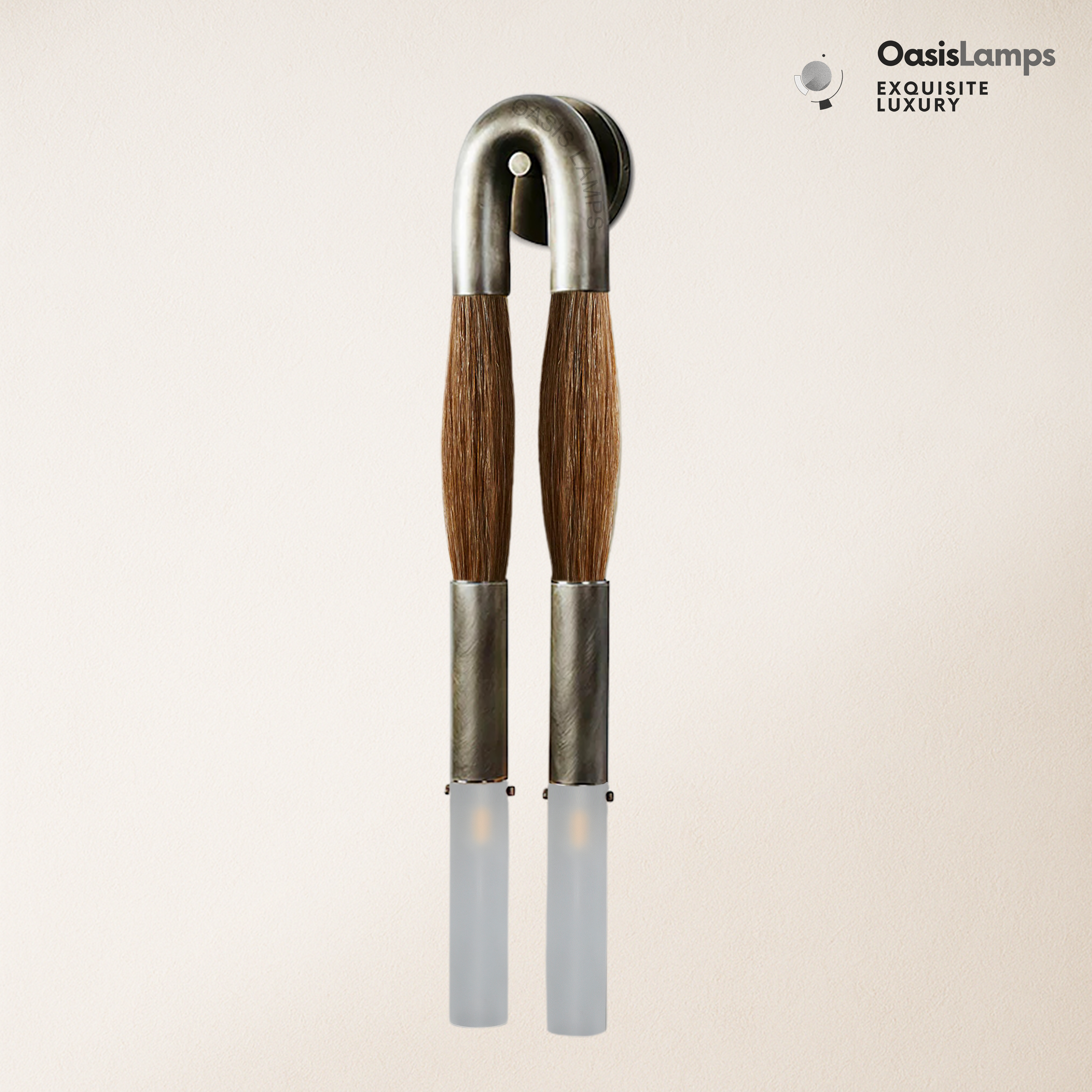 Horsehair Solid Brass Wall Sconce 30''H