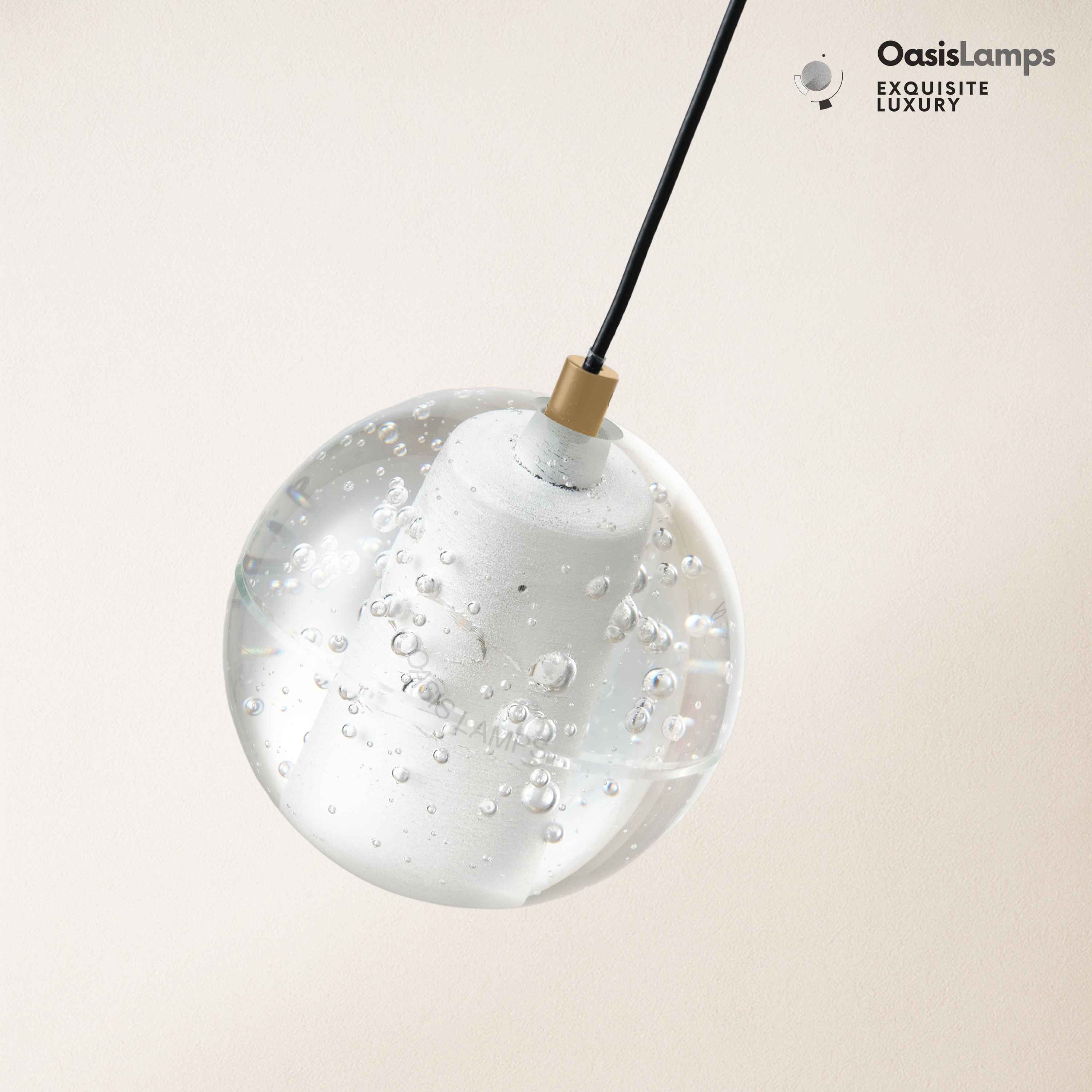 Pearl Ball Ceiling Pendant#Color_Brass