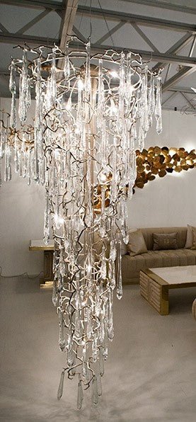 Lio Round Foyer Branch Teardrop Chandelier