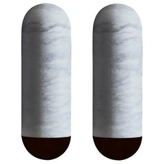 Alabaster Curved and Elongated Wall Sconces 14''H