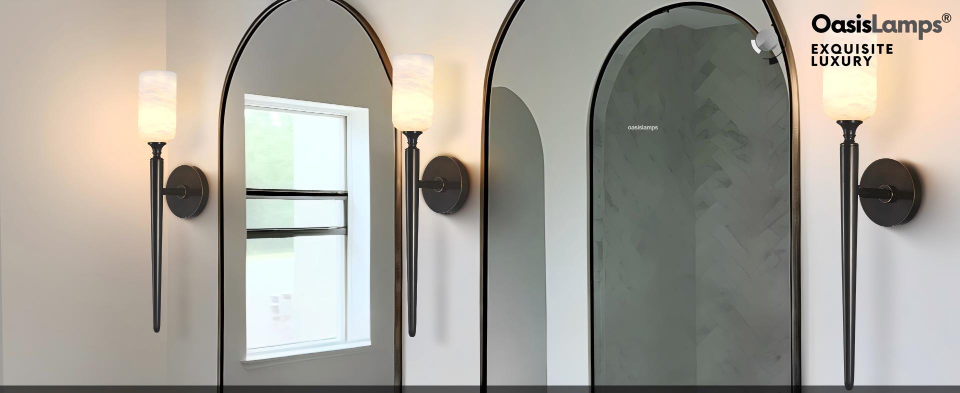 Axis Alabaster 1 Light Wall Sconce 21.6"H#color_bronze