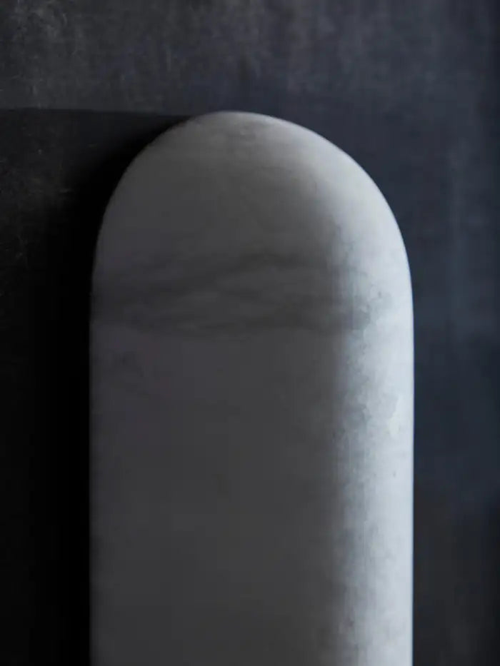 Alabaster Curved and Elongated Wall Sconces 14''H