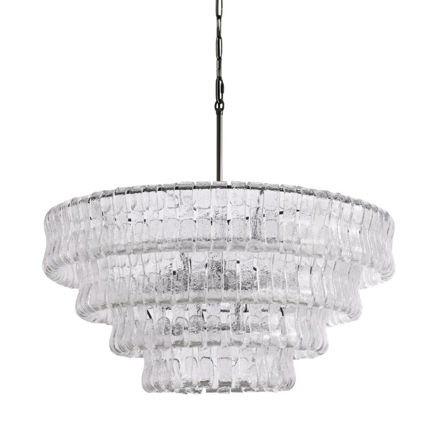 Ghiacci Round Glass Chandelier 36'' 48"D