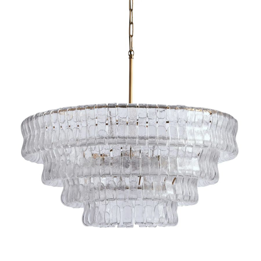 Ghiacci Round Glass Chandelier 36'' 48"D