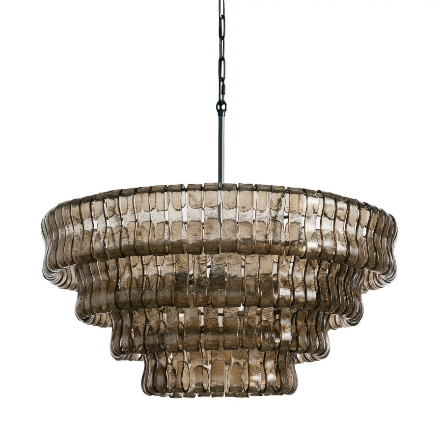 Ghiacci Round Glass Chandelier 36'' 48"D