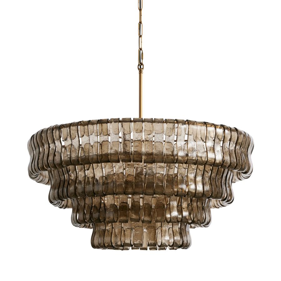 Ghiacci Round Glass Chandelier 36'' 48"D