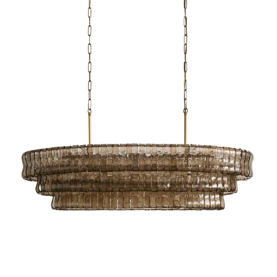 Ghiacci Oval Glass Chandelier 54'' 65''W